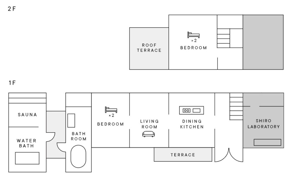 MAISON SHIRO_宿泊施設の平面図